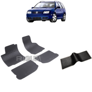 Set 5 covorase auto VOLKSWAGEN BORA I FABRICATIE 1998 - 2005, cu covoras tunel median, Caroserie COMBI