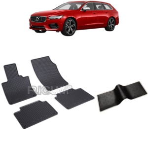 Set 5 covorase auto VOLVO V 90 II din 09.2016 - 2026, cu covoras tunel median, Caroserie COMBI