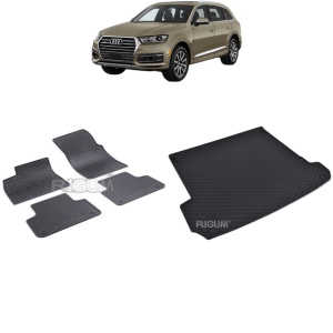 Set Covorase Auto Si Tavita Portbagaj AUDI Q7 4M din 06.2015 - 2026, caroserie suv, 5-7 LOCURI, RAND 3 CULCAT NU CORESPUNDE PENTRU E-TRON