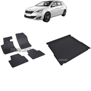 Set Covorase Auto Si Tavita Portbagaj PEUGEOT 308 II din 06.2014 - 2026, caroserie combi,