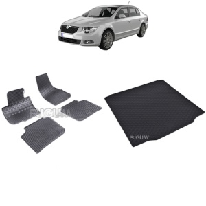 Set Covorase Auto Si Tavita Portbagaj SKODA SUPERB II din 06.2008 - 04.2015, caroserie sedan,