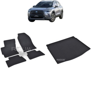 Set Covorase Auto Si Tavita Portbagaj TOYOTA COROLLA CROSS HYBRID din 11.2022 - 2026, caroserie suv, CU / FARA ROATA DE REZERVA