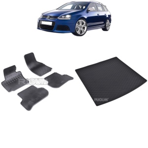Set Covorase Auto Si Tavita Portbagaj VOLKSWAGEN GOLF 5 din 10.2003 - 09.2012, caroserie combi,