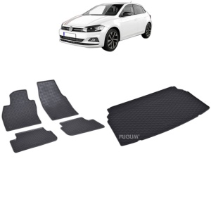 Set Covorase Auto Si Tavita Portbagaj VOLKSWAGEN POLO VI din 10.2017 - 2026, caroserie hatchback, PORTBAGAJ INFERIOR SI SUPERIOR