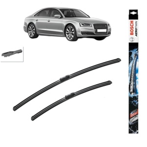 Set stergatoare auto AUDI A8 D4 (4H2, 4H8, 4HC, 4HL) din 2009-2018, Bosch Aerotwin, din cauciuc siliconat rezistent