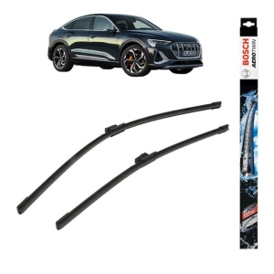 Set stergatoare auto AUDI E-TRON Sportback (GEA) din 2019-2020, Bosch Aerotwin, din cauciuc siliconat rezistent - Img 1