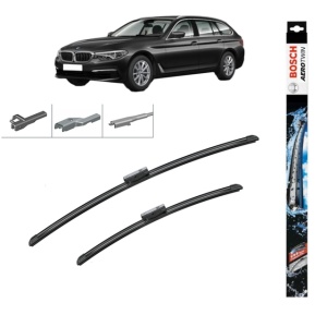Set stergatoare auto BMW 5 Touring Van (G31) din 2017-2019, Bosch Aerotwin Multi, din cauciuc siliconat rezistent