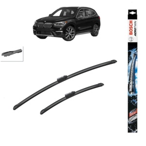Set stergatoare auto BMW X1 (F48) din 2014-2022, Bosch Aerotwin, din cauciuc siliconat rezistent