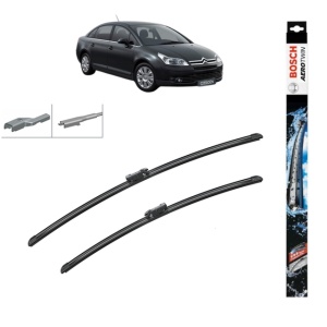Set stergatoare auto CITROEN C4 I Saloon din 2006-2014, Bosch Aerotwin, din cauciuc siliconat rezistent