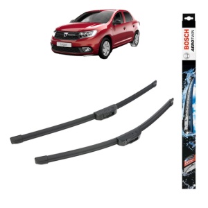 Set stergatoare auto DACIA LOGAN II din 2012-2019, Bosch Aerotwin Retrofit, din cauciuc siliconat rezistent