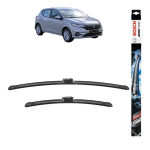 Set stergatoare auto DACIA SANDERO III din 2021-2022, Bosch Aerotwin, din cauciuc siliconat rezistent