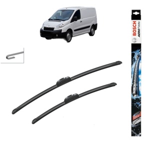 Set stergatoare auto FIAT SCUDO Van (270_, 272_) din 2007-2016, Bosch Aerotwin Retrofit, din cauciuc siliconat rezistent - Img 1