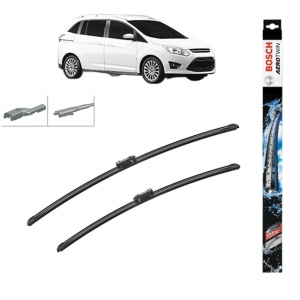 Set stergatoare auto FORD GRAND C-MAX Van din 2010-2019, Bosch Aerotwin, din cauciuc siliconat rezistent