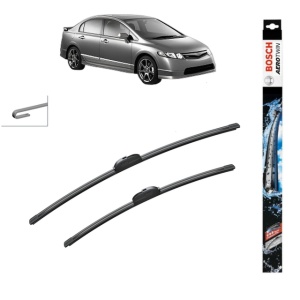 Set stergatoare auto HONDA CIVIC VIII Saloon (FD, FA) din 2005-2013, Bosch Aerotwin, din cauciuc siliconat rezistent