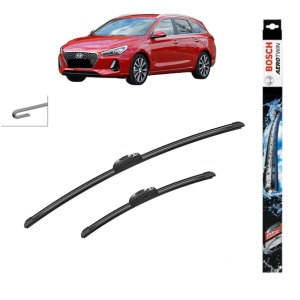 Set stergatoare auto HYUNDAI i30 Estate (PDE) din 2017-2020, Bosch Aerotwin Retrofit, din cauciuc siliconat rezistent