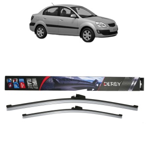 Set stergatoare auto KIA RIO II Saloon (JB) din 2005-2011, Derby, din cauciuc siliconat rezistent - Img 1