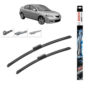 Set stergatoare auto MAZDA 3 Saloon (BK) din 2003-2009, Bosch Aerotwin Multi, din cauciuc siliconat rezistent