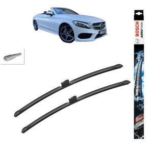 Set stergatoare auto MERCEDES-BENZ C-CLASS Convertible (A205) din 2016-2023, Bosch Aerotwin, din cauciuc siliconat rezistent