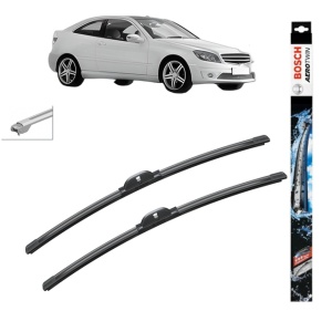 Set stergatoare auto MERCEDES-BENZ CLC-CLASS (CL203) din 2008-2011, Bosch Aerotwin, din cauciuc siliconat rezistent