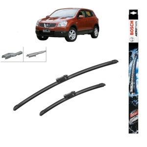Set stergatoare auto NISSAN QASHQAI I (J10, NJ10) din 2006-2014, Bosch Aerotwin, din cauciuc siliconat rezistent
