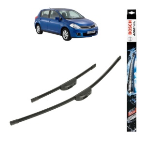 Set stergatoare auto NISSAN TIIDA Hatchback (C11) din 2004-2013, Bosch Aerotwin Retrofit, din cauciuc siliconat rezistent - Img 1