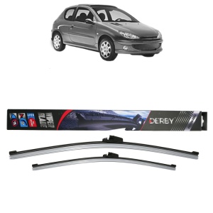 Set stergatoare auto PEUGEOT 206 Hatchback (2A/C) din 1998-2012, Derby, din cauciuc siliconat rezistent