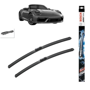 Set stergatoare auto PORSCHE 911 Convertible (992) din 2019-2024, Bosch Aerotwin, din cauciuc siliconat rezistent