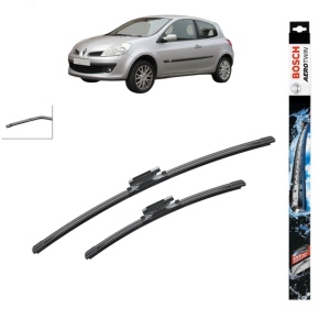 Set stergatoare auto RENAULT CLIO III Hatchback Van (SB_, SR_) din 2005-2014, Bosch Aerotwin, din cauciuc siliconat rezistent