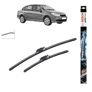Set stergatoare auto RENAULT THALIA II (LU_) din 2008-2014, Bosch Aerotwin, din cauciuc siliconat rezistent