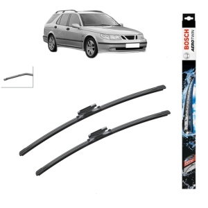 Set stergatoare auto SAAB 9-5 Estate (YS3E) din 1998-2009, Bosch Aerotwin, din cauciuc siliconat rezistent