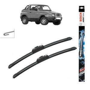 Set stergatoare auto SSANGYONG KORANDO Cabrio (KJ) din 1997-2006, Bosch Aerotwin Retrofit, din cauciuc siliconat rezistent