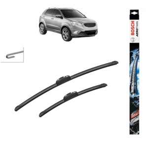 Set stergatoare auto SSANGYONG KORANDO (CK) din 2010-2015, Bosch Aerotwin Retrofit, din cauciuc siliconat rezistent