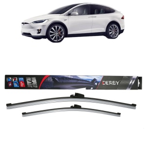 Set stergatoare auto TESLA MODEL X (5YJX) din 2019-2023, Derby, din cauciuc siliconat rezistent