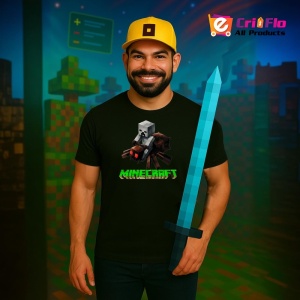 Tricou Minecraft Schelet Pe Paianjen Tricou Negru Copii | Dama | Barbat - Img 2