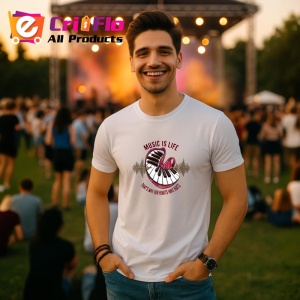 Tricou Music Is Life Pian Inima, Copii | Dama | Barbat - Img 7