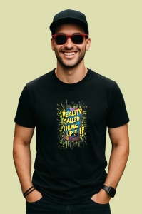 Tricou Reality Called Hung Up Telefon, Copii | Dama | Barbat, culoare negru - Img 1