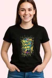 Tricou Reality Called Hung Up Telefon, Copii | Dama | Barbat, culoare negru - Img 3