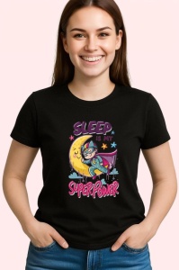 Tricou Sleep Is My Superpower Luna, Copii | Dama | Barbat, culoare negru - Img 3
