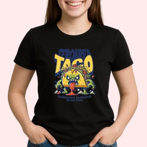 Tricou Teroarea taco Negru, Copii | Dama | Barbat - Img 1