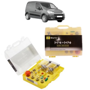 Kit trusa Set becuri H4 compatibila cu CITROEN BERLINGO Box Body/MPV (B9) din 2008-2021, bec far, semnalizare , pozitie, iluminare numar, frana, plafoniera, stop frana