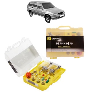 Kit trusa Set becuri H4 compatibila cu DAEWOO MUSSO (FJ) din 1995-2007, bec far, semnalizare , pozitie, iluminare numar, frana, plafoniera, stop frana