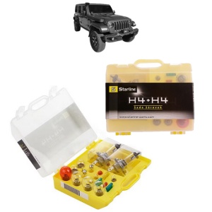 Kit trusa Set becuri H4 compatibila cu JEEP WRANGLER IV (JL) din 2017-2021, bec far, semnalizare , pozitie, iluminare numar, frana, plafoniera, stop frana