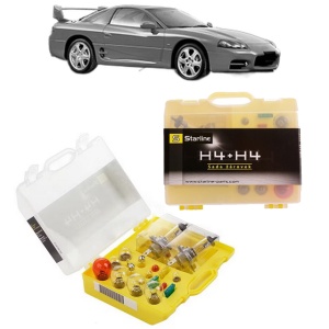 Kit trusa Set becuri H4 compatibila cu MITSUBISHI 3000 GT Coupe (Z1_A) din 1990-1999, bec far, semnalizare , pozitie, iluminare numar, frana, plafoniera, stop frana