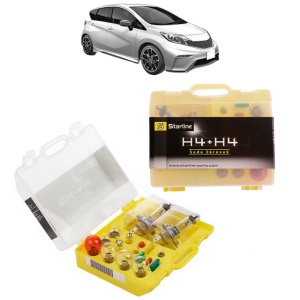 Kit trusa Set becuri H4 compatibila cu NISSAN NOTE (E12) din 2012-2016, bec far, semnalizare , pozitie, iluminare numar, frana, plafoniera, stop frana