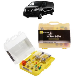 Kit trusa Set becuri H4 compatibila cu NISSAN NV300 Kombi (X82) din 2016-2021, bec far, semnalizare , pozitie, iluminare numar, frana, plafoniera, stop frana