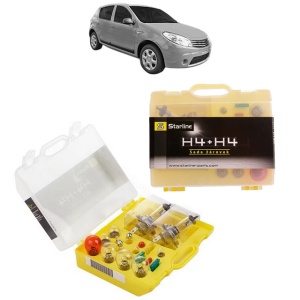 Kit trusa Set becuri H4 compatibila cu RENAULT SANDERO/STEPWAY I (BS_) din 2007-2013, bec far, semnalizare , pozitie, iluminare numar, frana, plafoniera, stop frana