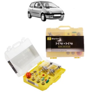 Kit trusa Set becuri H4 compatibila cu RENAULT TWINGO I (C06_) din 1993-2007, bec far, semnalizare , pozitie, iluminare numar, frana, plafoniera, stop frana