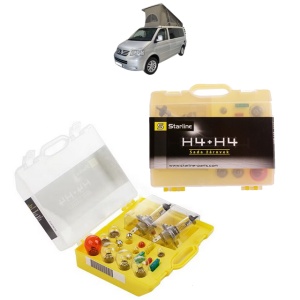 Kit trusa Set becuri H4 compatibila cu Volkswagen CALIFORNIA T5 Camper (7EC, 7EF, 7EG, 7HF, 7HC) din 2007-2015, bec far, semnalizare , pozitie, iluminare numar, frana, plafoniera, stop frana