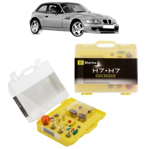 Kit trusa Set becuri H7 compatibila cu BMW Z3 Coupe (E36) din 1998-2001, bec far, semnalizare , pozitie, iluminare numar, frana, plafoniera, stop frana