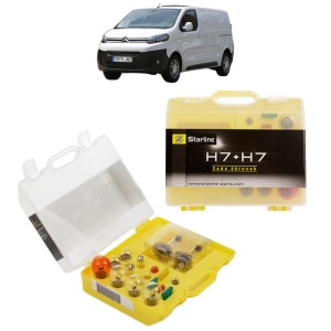 Kit trusa Set becuri H7 compatibila cu CITROEN JUMPY III Bus (V_) din 2016-2025, bec far, semnalizare , pozitie, iluminare numar, frana, plafoniera, stop frana